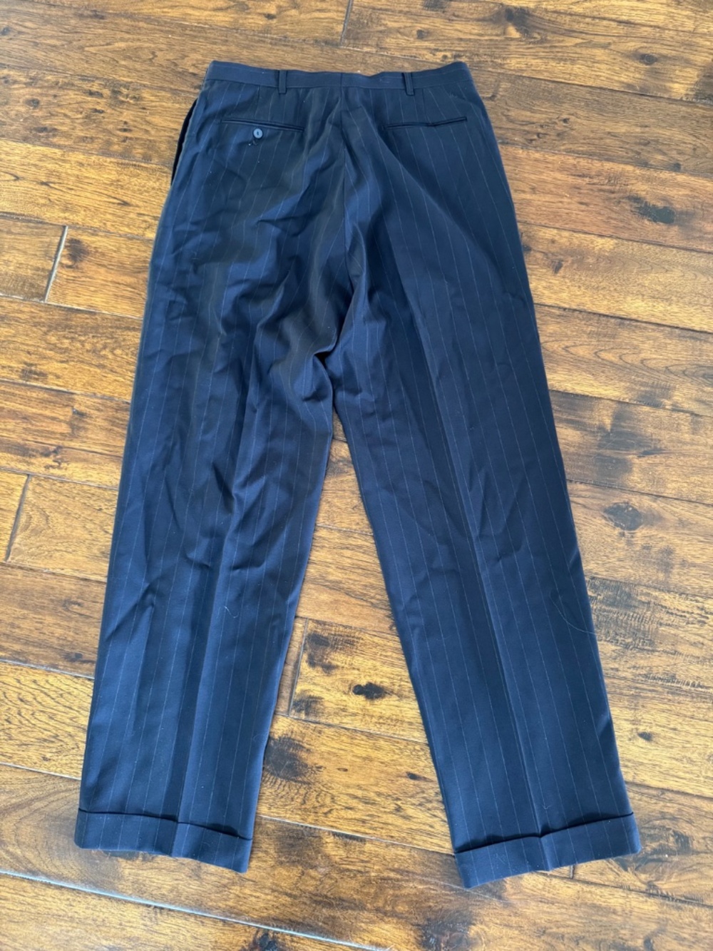 Nautica Classic Black Pinstripe Men's Suit Jacket and Pants - Picture 6 of 12